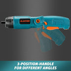 ALEAPOW 124PCS 4V Cordless Screwdriver Tool Kit Set, 6+1 Torque Setting, Adjustable 3 Position, 4Nm Electric Screwdriver, Flexible Shaft, Hand Tool Kit for Home with Storage Toolbox