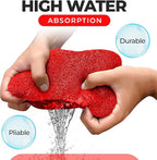 Multi-Purpose Sponges for Cleaning - Red 2 Pack, Large Sponges for Car Washing, Tile & Grout, All Purpose Cleaning