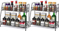 SPISPI Spice Rack Organizer for Cabinet, Bathroom Organizer Countertop, Bathroom Counter Organizer, Kitchen Countertop Organizer, Bathroom Vanity Organizer (Pack of 2)