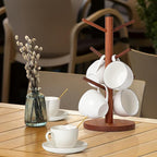 MyLifeUNIT Mug Holder Tree, Coffee Cup Holder with 6 Hooks (Reddish Brown)