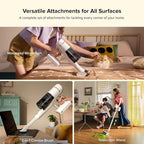 roborock H60 Hub Cordless Stick Vacuum Cleaner with Auto-Empty Dock, 115AW Suction for Carpets and Hard Floors, Vacuum Cleaners with 60-Min Runtime, Anti-Tangle Brush, 140° Green LED Dust Detection