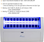 Awoco LED 13W 100V-240V Wall Mount Sticky Fly Trap Lamp XL 78” Extra Long Power Cord for Capturing Flies, Mosquitoes, Moths and Flying Insects (Fly Trap XL + 6 Glue Boards)