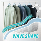 Sishynio Velvet Hangers 50 Pack – Slim Non-Slip Flocked Clothes Hangers with Notches, Space-Saving Durable Hangers for Dresses, Coats, Blouses(Blue)