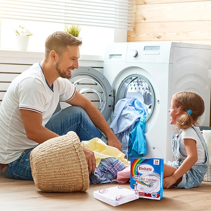 Color Grasper for Laundry 24 Count, Fragrance Free Dye Catcher Essential for Home Use, Dye Guard Grabber Sheets for Laundry in-Wash Sheets