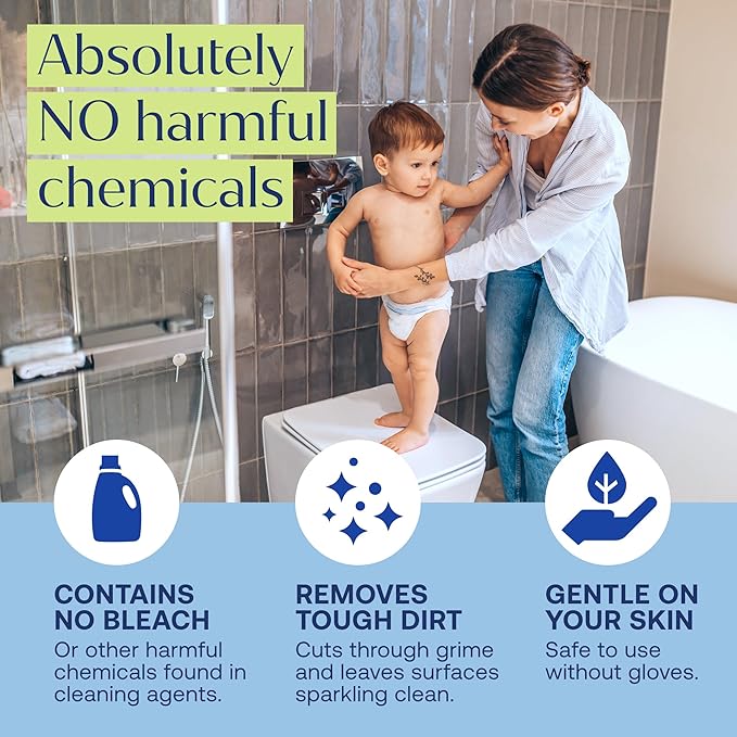 Fab Tab Bathroom Cleaning Spray Refill Tablets - All-Purpose Cleaner Spray Tablets - Natural Cleaning Products - Plant-Based - Citrus Scent- No Harsh Chemicals - (bottle not included) (20)