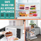 5 Pack Large Fruit Storage Containers for Fridge with Removable Colander-Plastic Food Storage Containers with Lids Airtight-Leak Proof Refrigerator Organizers and Storage of Vegetable -Produce Storage