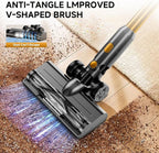 Cordless Vacuum Cleaner, 38Kpa Vacuum Cleaners for Home, 60Mins Lightweight Stick Vacuum with LED Display, Anti-Tangle & Wall Mount , 8 in 1 Lightweight Vacuum for Hard Floors Carpet Pet Hair, Gold