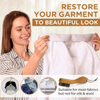 TAKAVU Stain Brush, Laundry Brush for Stain Removal, Natural Horse Hair Cleaning Brush with Ergonomic Handle, Suitable for Delicate Fabrics Without Damage, Perfect Laundry, Shoes, Boots, Home