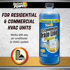 Instant Power A/C Condensate Drain Line Cleaner - AC & HVAC Unclogger for Air Conditioner Drain Lines, Prevents Odors & Water Damage, Safe for Pipes & Septic Systems - 32 oz (Pack of 1)
