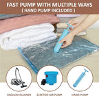 Roomimaster Vacuum Storage Bags, Vacuum Seal Space Saver Bags for Clothing, Travel Lugggage, Carry-on, Blankets, Comforters,Pillow, Bedding, 10 Small