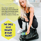 The Klean Freak Body Wipes - 12 count Individually Wrapped | Showerless Body Wipe for Women & Men | Sustainable Bodywipes for Gym, Travel, Camping | Citrus