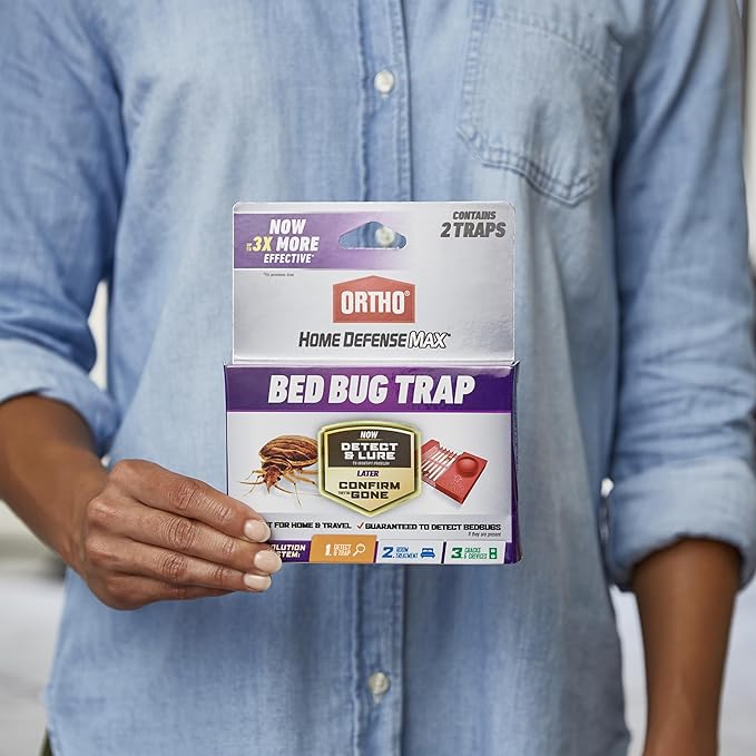 Ortho Home Defense Max Bed Bug Trap, Detect Bed Bugs in Homes and While Traveling, 2 Traps in Each Package (Pack of 10)