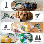 Car Vacuum Portable Cordless 22000PA High Power Handheld Mini Vacuum Cleaner Rechargeable Foldable with Brushless Motor Air Blower Duster Pump for Car Home Office Pet (Green)