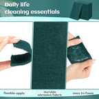 Hoolerry 50 Pcs Heavy Duty Scouring Pads Non Scratch Household Scrub Pads for Cleaning Reusable Pan Scrubber Anti Grease Scrubbing Pads for Dish Kitchen Metal Grills, 4.3 x 3 x 0.3 in (Green)