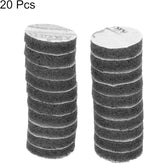 HARFINGTON 20pcs Scrubber Scouring Pads 1200 Grits 2 Inch Drill Power Brush Hoop and Loop Surface Conditioning Disc Drill Scuffing Disc Scrub Pads for Home Kitchen Cleaning, Light Grey