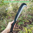 Sickle Machete for Yard Work Machetes for Cutting Trees Billhook Brush Clearing Sickle Garden Tool Brush Axe Harvest Knife Heavy Duty Machete with Curve Blade Grass Sickle for Gardening,Weeding