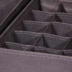 DIOMMELL 4 Pack Foldable Cloth Storage Box Closet Dresser Drawer Organizer Fabric Baskets Bins Containers Divider for Clothes Underwear Socks Lingerie Clothing, Dark Grey 40-0000