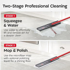 Tyroler Heavy Duty Floor Squeegee for Concrete Floors | 16.5" Squeegee for Floor with 55" 4-Part Handle | Squeegees Broom for Floors | The MoppyShmoppy is The Ideal Squeegees Mop for All Surfaces