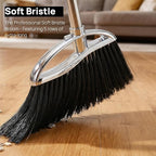 Indoor Soft Bristles Sweeping Broom,Long Handle Kitchen Angle Broom for Floor Cleaning Home Office Hardwood
