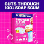 Mr. Clean Magic Eraser Sponge, Bathroom, Shower, Tub Cleaner, Soap Scum Remover, Bathroom Cleaning Supplies, Dawn Cleaning Power with Lemon Scent, Shower & Tub, 8ct