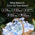 Marble & Granite Cleaner Starter Pack - Plant-Based Natural Stone Cleaner for Countertops, Showers, Floors & More - Suitable for Sensitive Skin, Fragrance Free, Kids & Pet-Friendly