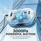 Automatic Window Cleaning Robot, Window Cleaner Robot Auto Dual Spray, 2026 Model Robot Limpia Vidrios AI Path Planning, 3000Pa Suction, Remote Control, Edge Detection for Streak-Free Glass - SS1