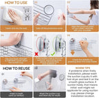 LEVERLOC Shower Caddy Suction Cup Shower Shelves Shower Holder，Silver