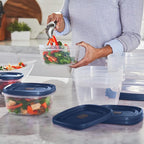 Rubbermaid EasyFindLids Food Storage Containers in Special-Edition Insignia Blue, 42 Piece