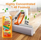 Wood Floor Cleaner for Mopping, Natural Non Toxic Pet-friendly Hard Floor Cleaner, Harmless to Original Wood Finish Floor Cleaner Solution for Hardwood Floor, Laminate Floor, Free of HCHO, PhH