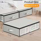 StorageRight Under Bed Storage Bags 3 Pack, 40L Large Clothes & Comforter Storage Containers with Clear Window, Breathable Fabric Organizer for Blankets, Bedding, Seasonal Clothing, White