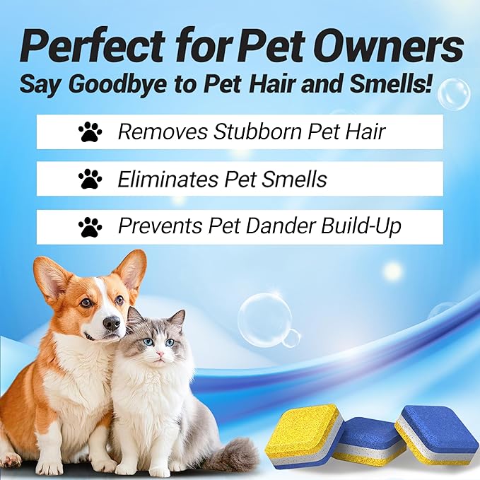 Washing Machine Cleaner Tablets Front Load 14 Pack & Dishwasher Cleaner Deodorizer Descaler Tablets 56 Pack Bundle - 1 Plus Year Supply - Septic Safe Eco Friendly Formula