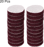 HARFINGTON 20pcs Scrubber Scouring Pads 400 Grits 2 Inch Drill Power Brush Hoop and Loop Surface Conditioning Disc Drill Scuffing Disc Scrub Pads for Home Kitchen Cleaning, Red