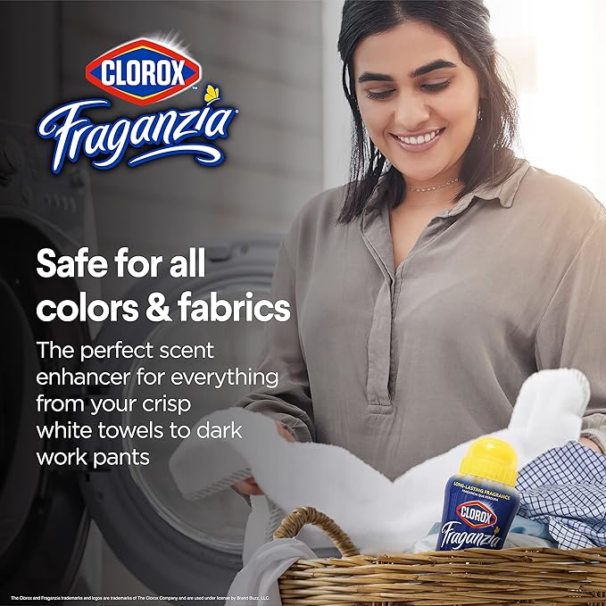 Clorox Fraganzia Laundry Scent Booster Crystals,In-Wash Fragrance Beads for Fresh-Smelling Clothes & Linens,Safe for All Fabrics & Colors,Easy-Pour Bottle,Vanilla Scent,18 Oz,(Pack of 4)
