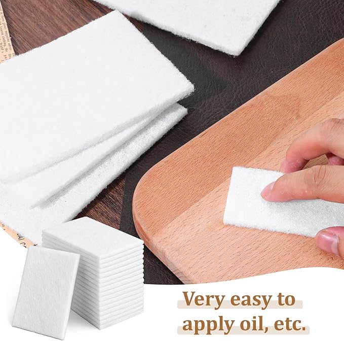 40 PCS White Non Woven Pads, Light Duty Scouring Pad, Abrasive Surface Scrubber, Non Scratch Scrubbing Pad, Multi Scouring Sponge for Home Workshop Cleaning Polishing(4 x 6 Inch)