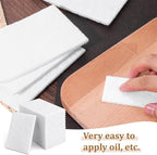 40 PCS White Non Woven Pads, Light Duty Scouring Pad, Abrasive Surface Scrubber, Non Scratch Scrubbing Pad, Multi Scouring Sponge for Home Workshop Cleaning Polishing(4 x 6 Inch)