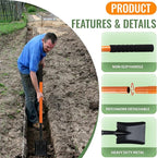 Shovel, Garden Shovels for Digging, Small Spade Square Trench Shovel with 43.3" Metal Handle,Mini Transfer Small Flat Shovels for Gardening,Planting,Digging,Landscaping,Camping,Kids Sand Beach Shovels