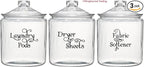Ivory - Laundry Room Vinyl Decal Set - Laundry Pods - Fabric Softener - Dryer Sheets - V2