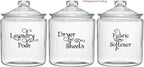 Grey - Laundry Room Vinyl Decal Set - Laundry Pods - Fabric Softener - Dryer Sheets - V2