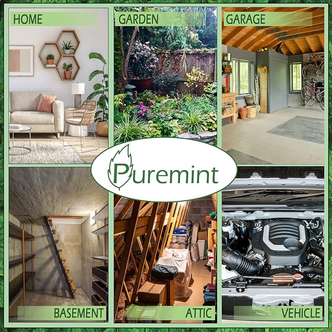 Puremint Mice Repellent, Natural 5% Peppermint Oil Spray for Mice, Mouse, Rats & Rodents, Pest Control Spray for Home, Garden, Indoor & Outdoor Use, 128 fl oz