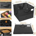 NestOrganix 2 Pack Shoe Organizer for Closet, Large Shoe Box Storage Containers, Foldable Shoe Storage Organizer Box Bin with Adjustable Dividers and Clear Cover, Space Saving Shoes Holder, Black