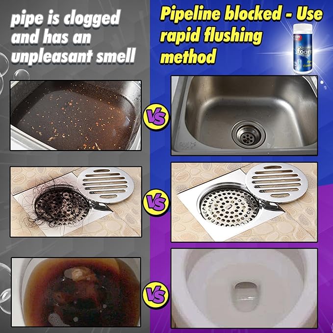 Wild Tornado Sink and Drain Cleaner, Pipeline Dredging Agent, Pipe dredging agent, Powerful Sink & Toilet Clog Remover, Powerful Version Cleaning for Kitchen & Bathroom Cleaning, 1PCS (Lavender)