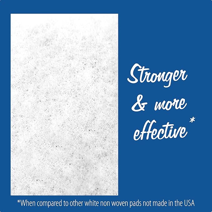 10 Pack of 6 x 9 White Non Scratch Non-Woven Pads for Buffing Cleaning Polishing and Multi Purpose Use in Your Home Workshop or DIY Garage Shop