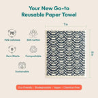 FEBU Swedish Dishcloths for Kitchen | 5 Pack Sunset Reusable Paper Towels Washable | Swedish Dish Towels | Non-Scratch Cellulose Sponge Cloths | No Odor, Biodegradable Cleaning Cloths