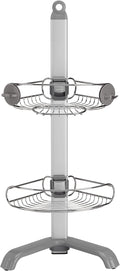 simplehuman Corner Shower Caddy, Stainless Steel and Anodized Aluminum