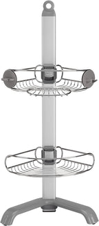 simplehuman Corner Shower Caddy, Stainless Steel and Anodized Aluminum