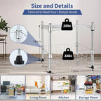 HealSmart 2-Tier Shelving Unit, 15" W x 13.8" D x 15" H Wire Metal Stackable Storage with Basket, Chrome