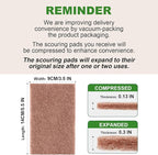 AIDEA Non-Scratch Natural Scouring Pads, Dish Scrubber Pads for Household and Kitchen, Cellulose Multipurpose Scour Pads for Cleaning -Natural Sisal Fibers, 24 Pack, 5.5in*3.5in