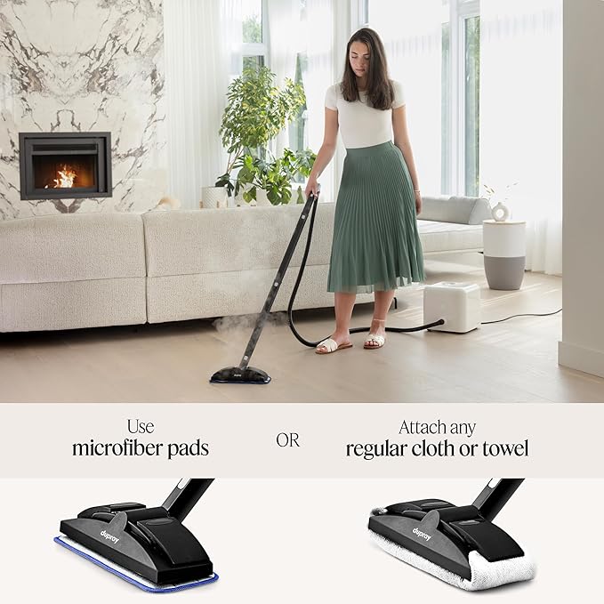 Dupray Neat Steam Cleaner with 27-Piece Accessory Kit – High-Performance Chemical-Free Cleaning for Floors, Cars, Tiles, and More. *Kills 99.9% of Bacteria & Viruses (incl. 11 brass brushes)