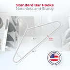 Neaties Plastic Hangers 20 Pack - Made in the USA - 6lb Capacity Standard Clothes Hangers with Strap Hooks for Dresses, Lingerie, Shirts, Pants, and Jackets - Mint