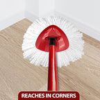 Mop Head Replacement for O-Ceda EasyWring 1-Tank System, Includes 6 Spin Mop Replacement Head, 1 Spin Mop Base